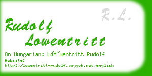 rudolf lowentritt business card